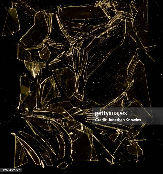 shattered glass - fragility fracture stock pictures, royalty-free photos & images