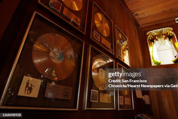 Gold records at the old Plant studio in Sausalito photographed on Monday, January 26, 2009.