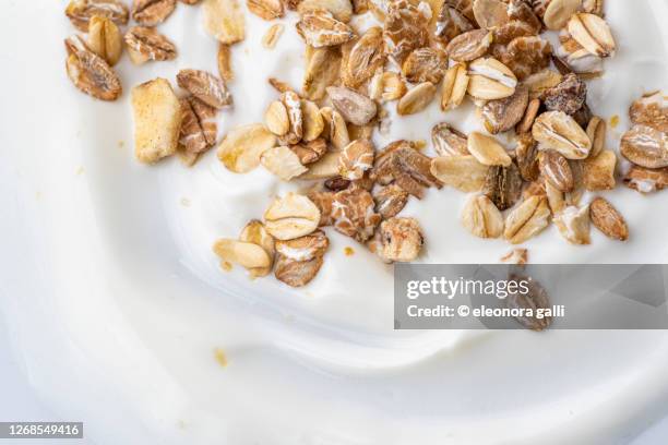 muesli - harina de avena fotografías e imágenes de stock