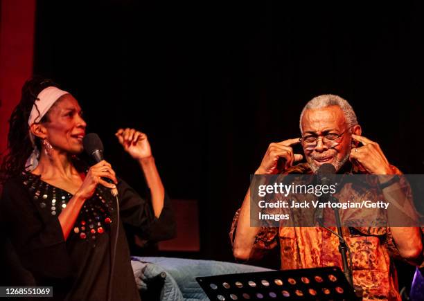 American Jazz vocalist Leena Conquest and poet & activist Amiri Baraka perform on the final evening of Vision Festival XIII at Clemente Soto Velez...