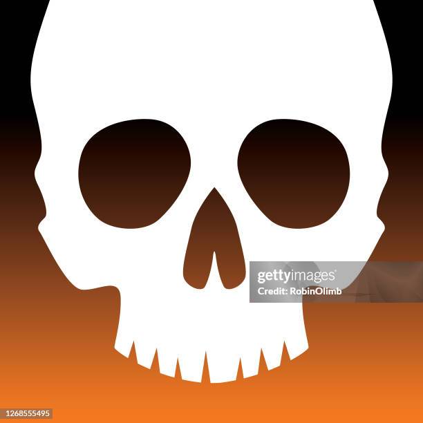 square halloween skull icon - law enforcement agency stock illustrations