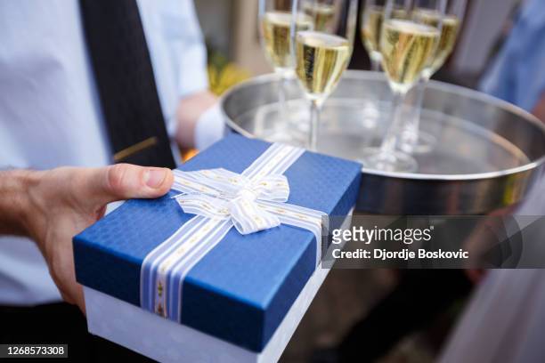 welcome gift for bride and groom - wedding gift stock pictures, royalty-free photos & images