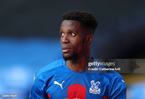 Wilfried Zaha of Crystal Palace during the Pre-Season Friendly match between Crystal Palace and Oxford United at Selhurst Park on August 25, 2020 in...