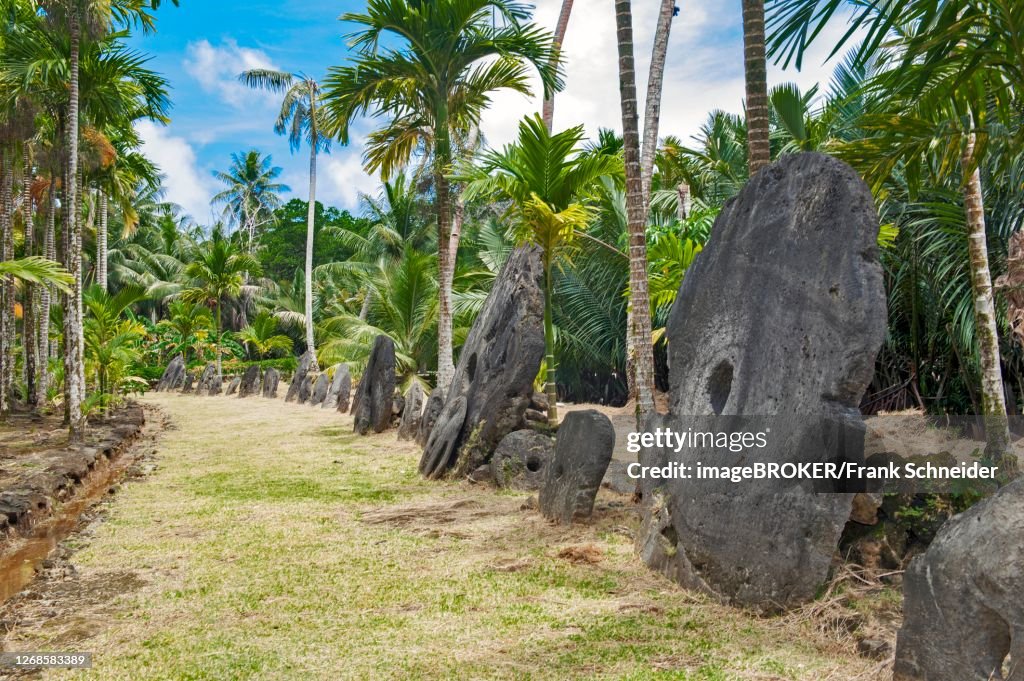 Stone money bank in the jungle, Yap Island, Micronesia
