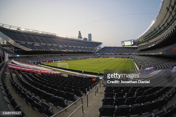General view of Soldier Field as the Chicago Fire take on FC Cincinnati on August 25, 2020 in Chicago, Illinois.