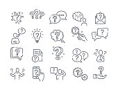 Large set of question, query or confusion icons