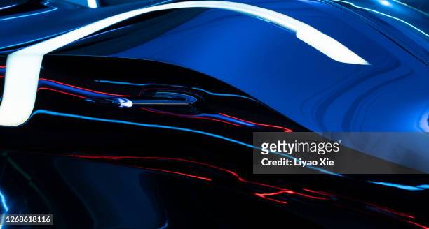 metal surface light effect - vehicle hood stock pictures, royalty-free photos & images