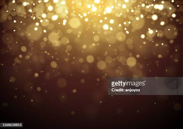 gold christmas glitter design background - glowing stock illustrations