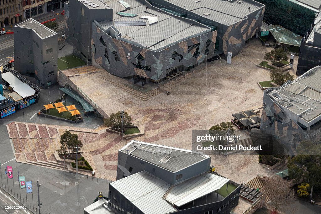 Aerial Views Of Melbourne Under Stage Four Coronavirus Restrictions