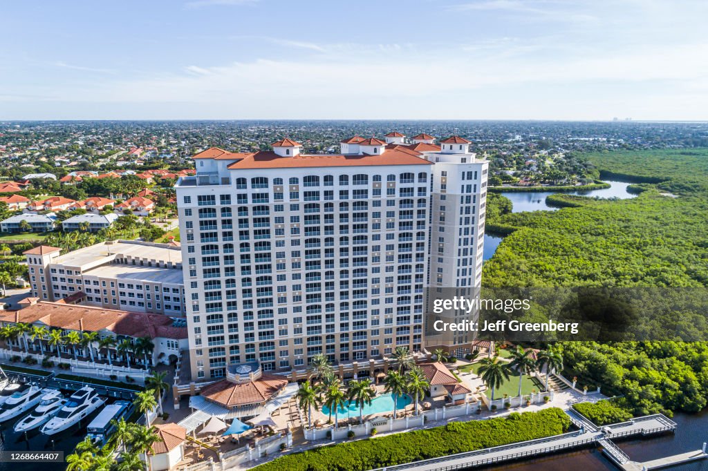 Florida, Cape Coral, The Westin Cape Coral Resort at Marina Village, empty due to Coronavirus Pandemic