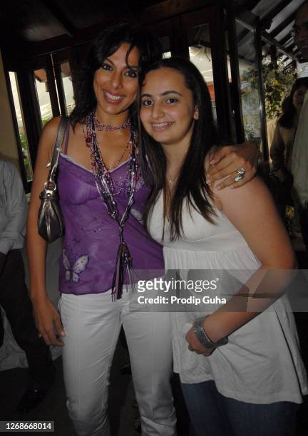 Pooja Bedi and Shaan Akerkar attend the anniversary brunch party of Indigo restaurant on April 04, 2010 in Mumbai, India