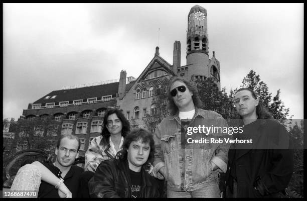 Marillion, in front of the, American Hotel, Amsterdam, Netherlands, 28th June 1991.
