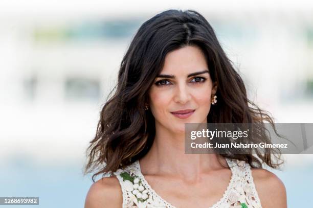 Spanish actress Clara Lago attends 'Cronica De Una Tormenta' photocall at Muelle Uno during 23rd Malaga Spanish Film Festival on August 26, 2020 in...