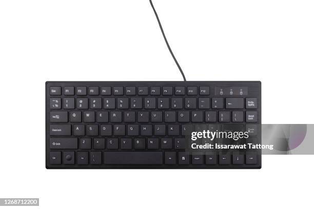 black pc keyboard, keyboard is very useful tool for personal computer, it is necessary to write words - teclado de ordenador fotografías e imágenes de stock