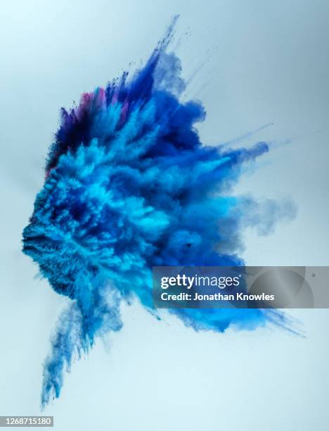 Blue Exploding Powder Dark Blue Powder Photos and Premium High Res Pictures - Getty Images