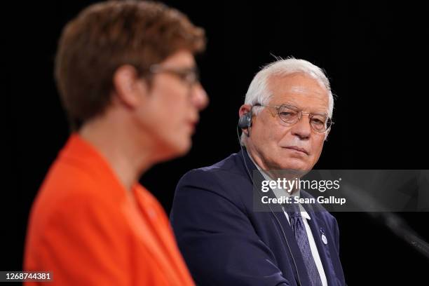 German Defence Minister Annegret-Kramp Karrenbauer and Josep Borell, High Representative of the European Union for Foreign Affairs and Security...