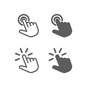 Touch vector icon for graphic and website design