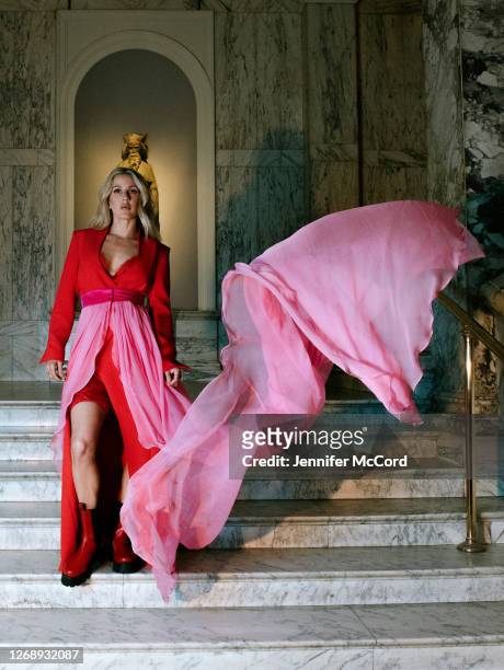 Ellie Goulding ahead of her performance at The V&A on August 26, 2020 in London, England. The performance was live streamed for ticket holders during...