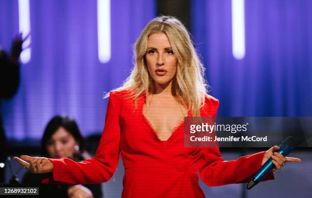 Ellie Goulding performs at The V&A on August 26, 2020 in London, England. The performance was live streamed for ticket holders during the COVID-19...