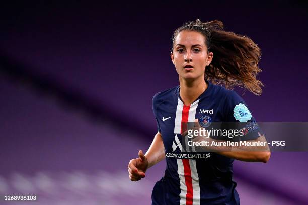 Sara Dabritz of Paris Saint-Germain looks on during the UEFA Women's Champions League Semi Final between Paris Saint-Germain and Olympique Lyonnais...