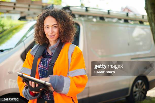 small business tradesperson - plumber van stock pictures, royalty-free photos & images