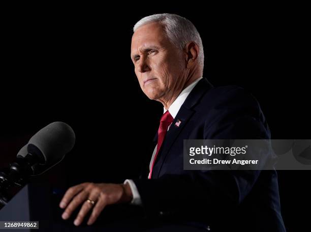 Mike Pence accepts the vice presidential nomination during the Republican National Convention from Fort McHenry National Monument on August 26, 2020...