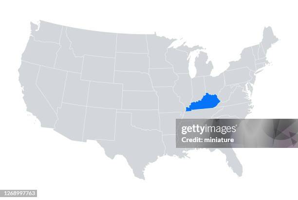 kentucky map - kentucky map stock illustrations