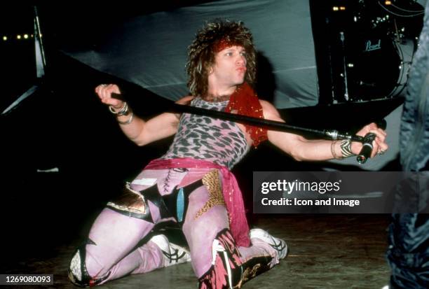 Lead vocalist and band namesake Jon Bon Jovi performs on June 22 at Hart Plaza in Detroit, MI.