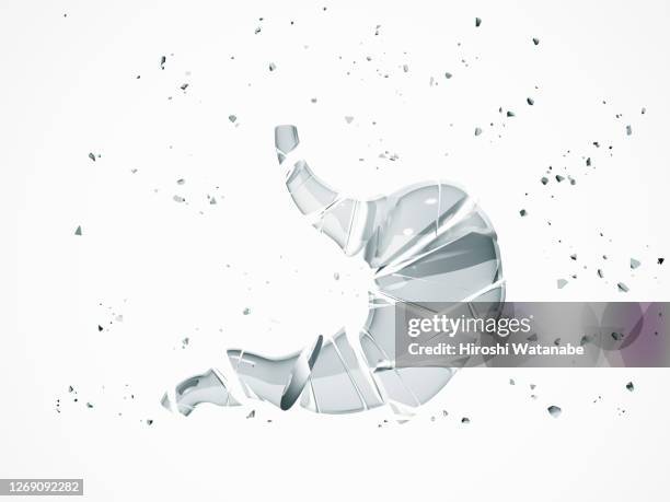 broken glass stomach - glass figurine stock pictures, royalty-free photos & images