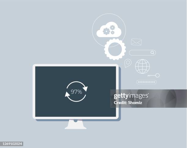 64 Computer Screen Loading Bar Stock Photos, High-Res Pictures, and ...