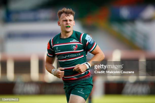David Williams of Leicester Tigers looks on during the Gallagher Premiership Rugby match between Leicester Tigers and London Irish at Welford Road on...