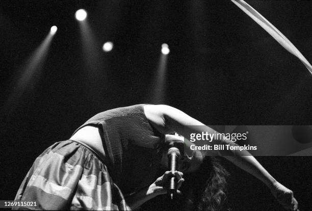 August 13: MANDATORY CREDIT Bill Tompkins/Getty Images Natalie Merchant performs during the Lilith concert festival on August 13th, 1997 in Scranton.