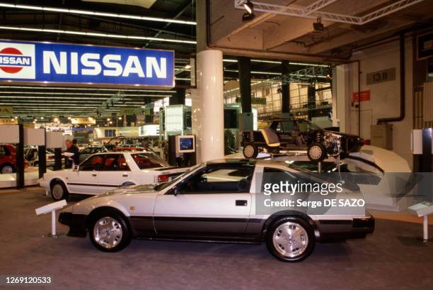 'Nissan 300ZX' exposée au salon de l'automobile à Paris, en 1988, France.