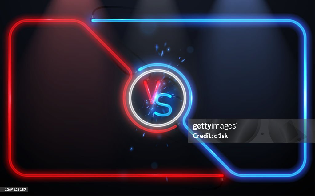 Spark Effect Frame Versus Neon Frame With Spark Effect High-Res Vector Graphic - Getty Images