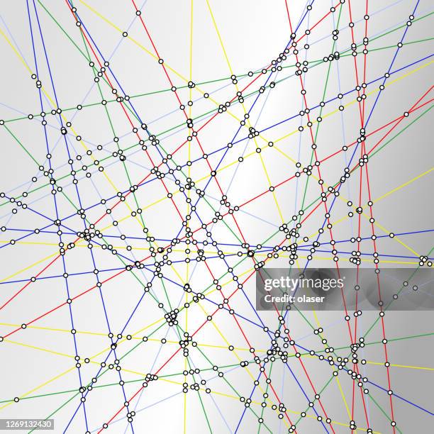 small white points marking line intersections. - intersection night stock illustrations