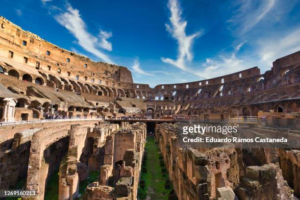 inside the coliseum of rome - コロッセオ ストックフォトと画像