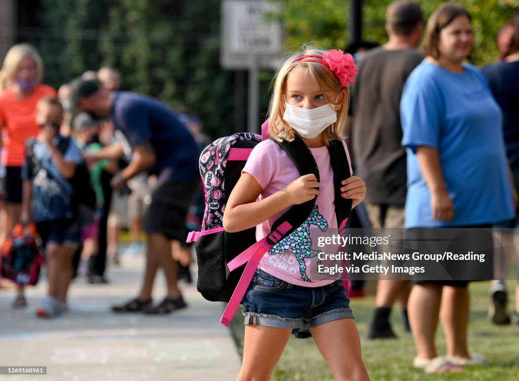 First Day of School For Pennsylvania Elementary School During COVID-19 Coronavirus Outbreak