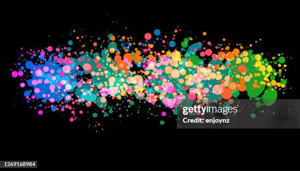 rainbow paint splash background - paint explosion stock illustrations