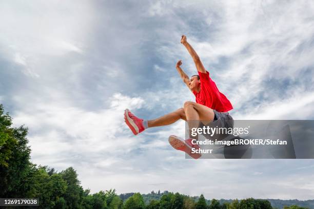 man, athletics, in the long jump, germany - mens long jump - fotografias e filmes do acervo
