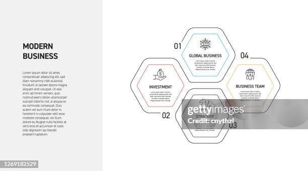 modern business related process infographic design - executive director stock illustrations