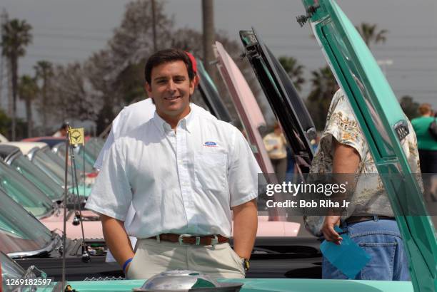 Mark Fields, North American chief for Ford Motor Company, takes a tour at a car show at Knott's Berry Farm April 20, 2008 in Buena Park, California.