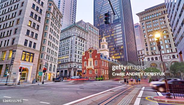 old state house. boston. - boston financial district stock pictures, royalty-free photos & images