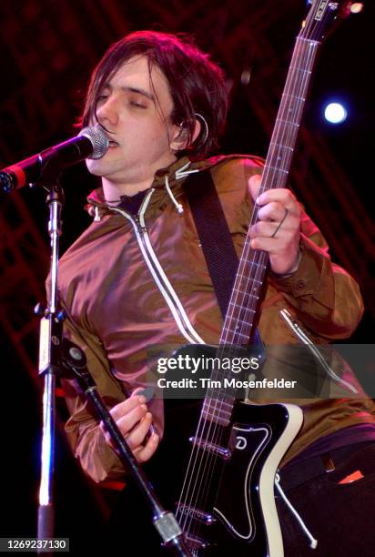 Conor Oberst of Bright Eyes performs during Coachella 2005 at the Empire Polo Fields on May 1, 2005 in Indio, California.