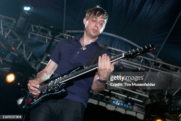 Jamie Hince of The Kills performs during Coachella 2005 at the Empire Polo Fields on April 30, 2005 in Indio, California.