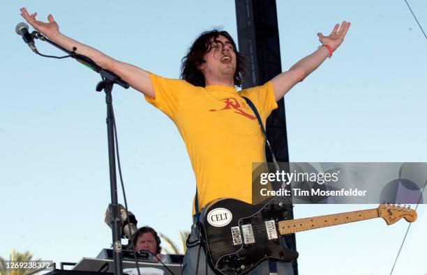 Gary Lightbody of Snow Patrol performs during Coachella 2005 at the Empire Polo Fields on April 30, 2005 in Indio, California.