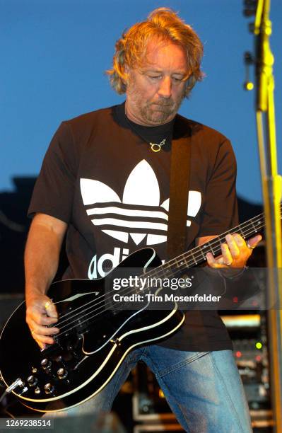 Peter Hook of New Order performs during Coachella 2005 at the Empire Polo Fields on May 1, 2005 in Indio, California.