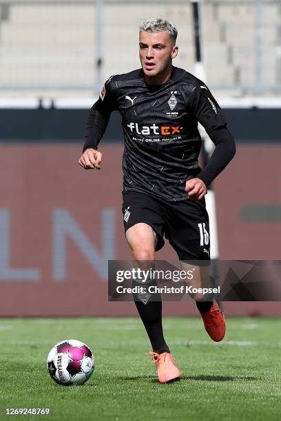 Jordan Beyer of Moenchengladbach runs with during the pre-season friendly match between Borussia Monechengladbach and SpVGG Fuerth at Borussia-Park...