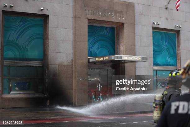 Firefighters in New York City have tackled a blaze at Tiffany & Co's iconic jewellery store in New York, USA on June 29, 2023.