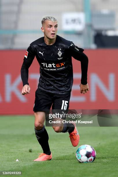 Jordan Beyer of Moenchengladbach runs with during the pre-season friendly match between Borussia Monechengladbach and SpVGG Fuerth at Borussia-Park...