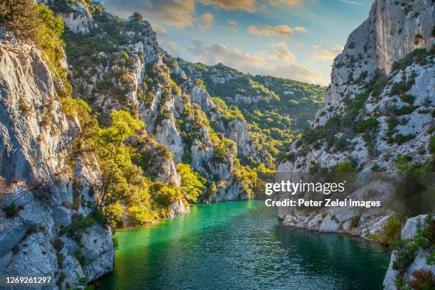 gorges du verdon (verdon gorge) in provence, france - gorges du verdon stock pictures, royalty-free photos & images